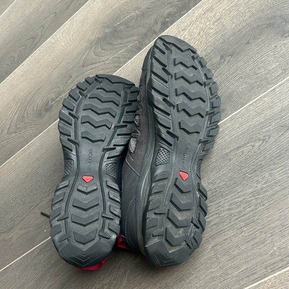 Salomon Contagrip Ortholite Black Hiking Trail Shoes Sneakers Women size 9.5 - Picture 13 of 13